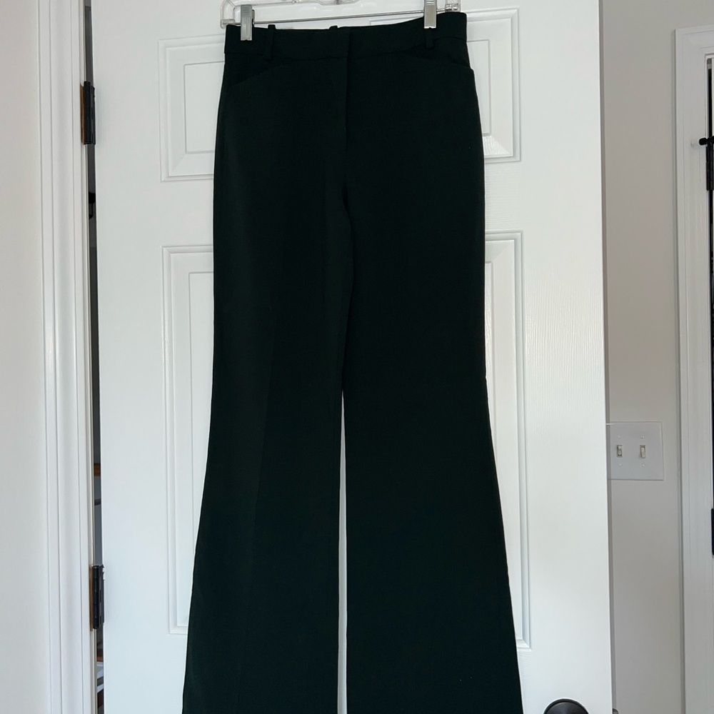 Zara Forest Green Wide-leg Slacks